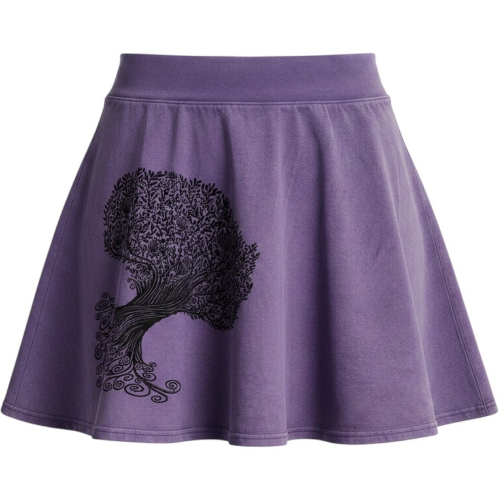 Whimsygoth Skirt XL Dharma Trading Co Tree of Life Cotton Fairycore Boho Purple